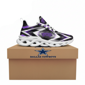 NCAA Tcu Horned Frogs Football Team Custom Name Clunky Unique Air Max Shoes Air Cushion Sneakers