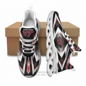 NCAA Virginia Tech Hokies Fooball Team Custom Name Clunky Unique Air Max Shoes Air Cushion Sneakers