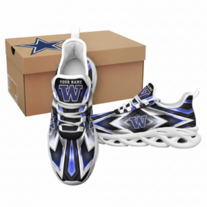 NCAA Washington Huskies Football Team Custom Name Clunky Unique Air Max Shoes Air Cushion Sneakers