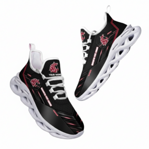 NCAA Washington State Cougars Custom Name Clunky Unique Air Max Shoes Air Cushion Sneakers