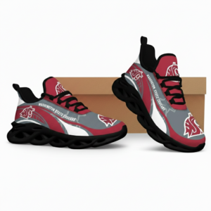 NCAA Washington State Cougars Football Clunky Unique Air Max Shoes Air Cushion Sneakers