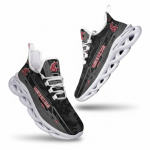 NCAA Washington State Cougars Football Team Custom Name Clunky Unique Air Max Shoes Air Cushion Sneakers