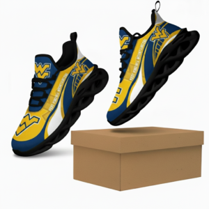 NCAA West Virginia Mountaineers Football Clunky Unique Air Max Shoes Air Cushion Sneakers