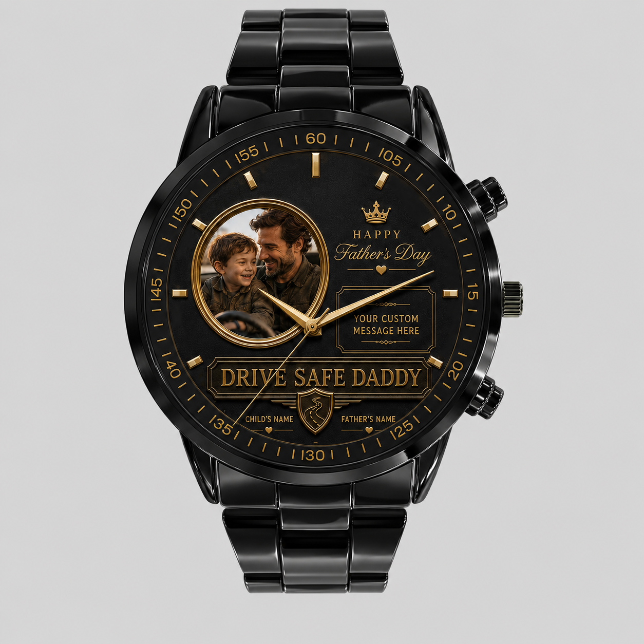 Personalized Photo "Drive Safe Daddy" Men's Watch - Custom Father's Day Gift 1 Personalized Photo "Drive Safe Daddy" Men's Watch - Custom Father's Day Gift