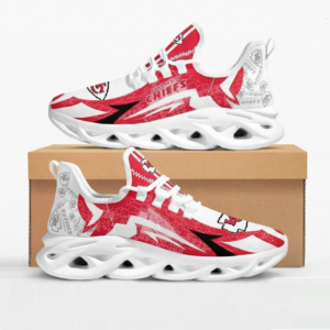 National Football League Kansas City Chiefs Symbol Geometric Pattern Air Max Shoes Air Cushion Sneakers