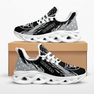 National Football League Las Vegas Raiders Stars and Stripes Air Max Shoes Air Cushion Sneakers Running Sneakers