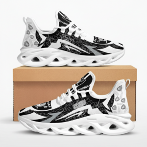 National Football League Las Vegas Raiders Symbol Geometric Pattern Air Max Shoes Air Cushion Sneakers