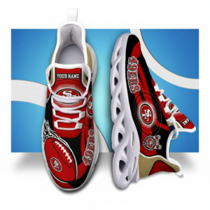 National Football League Custom Name San Francisco 49ers White C Shoes Air Max Shoes Air Cushion Sneakers