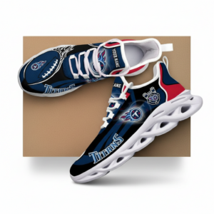 National Football League Custom Name Tennessee Titans White C Shoes Air Max Shoes Air Cushion Sneakers