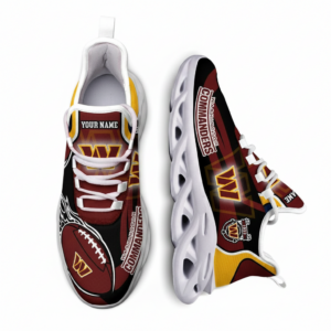 National Football League Custom Name Washington Commanders White C Shoes Air Max Shoes Air Cushion Sneakers