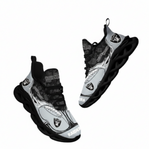 National Football League Custom Name Oakland Raiders Air Max Shoes Air Cushion Sneakers