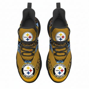 National Football League Custom Name Pittsburgh Steelers Air Max Shoes Air Cushion Sneakers