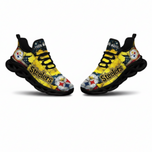 National Football League Custom Name Pittsburgh Steelers Air Max Shoes Air Cushion Sneakers