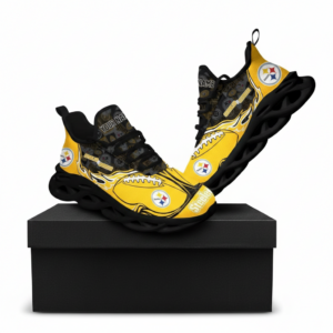National Football League Custom Name Pittsburgh Steelers Air Max Shoes Air Cushion Sneakers