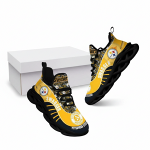 National Football League Custom Name Pittsburgh Steelers Sport Football Air Max Shoes Air Cushion Sneakers