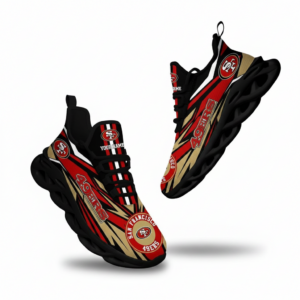 National Football League Custom Name San Francisco 49ers Football Air Max Shoes Air Cushion Sneakers