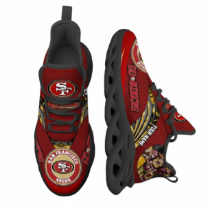 National Football League Custom Name San Francisco 49ers Air Max Shoes Air Cushion Sneakers