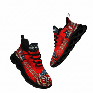 National Football League Custom Name San Francisco 49ers Air Max Shoes Air Cushion Sneakers