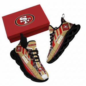 National Football League Custom Name San Francisco 49ers Logo Air Max Shoes Air Cushion Sneakers