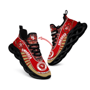 National Football League Custom Name San Francisco 49ers Sport Football Air Max Shoes Air Cushion Sneakers