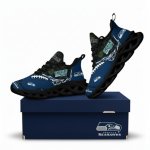 National Football League Custom Name Seattle Seahawks Air Max Shoes Air Cushion Sneakers