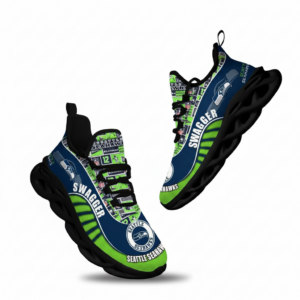 National Football League Custom Name Seattle Seahawks Sport Football Air Max Shoes Air Cushion Sneakers