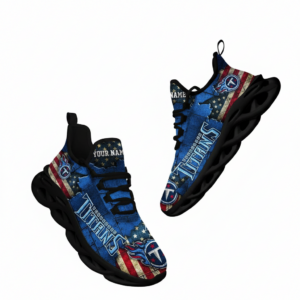 National Football League Custom Name Tennessee Titans Air Max Shoes Air Cushion Sneakers