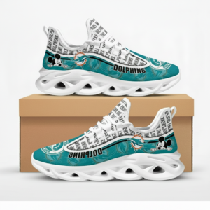 National Football League Miami Dolphins Mickey Mouse Air Max Shoes Air Cushion Sneakers