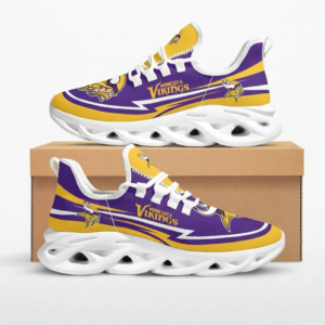 National Football League Minnesota Vikings Are Coming Curves Air Max Shoes Air Cushion Sneakers