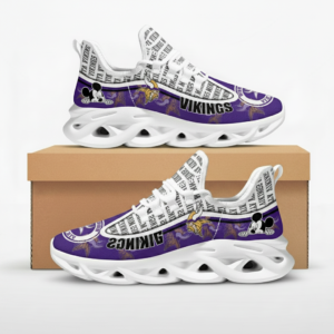 National Football League Minnesota Vikings Mickey Mouse Air Max Shoes Air Cushion Sneakers