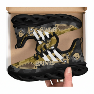 National Football League New Orleans Saints Military Camouflage Air Max Shoes Air Cushion Sneakers Running Sneakers