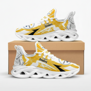 National Football League Pittsburgh Steelers Symbol Geometric Pattern Air Max Shoes Air Cushion Sneakers