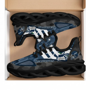 National Football League Seattle Seahawks Military Camouflage Air Max Shoes Air Cushion Sneakers Running Sneakers