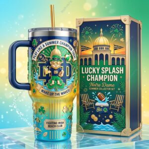 Unisex Notre Dame Fighting Irish Lucky Splash Champion Graphic Tumbler for College Sports Fans