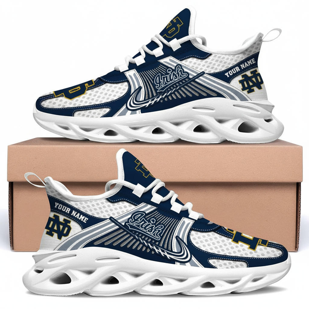 Notre Dame Fighting Irish Personalized Clunky Sneaker Max Soul Shoes 1 Notre Dame Fighting Irish Personalized Clunky Sneaker Max Soul Shoes