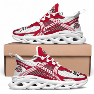 Ohio State Buckeyes Personalized Clunky Sneaker Max Soul Shoes
