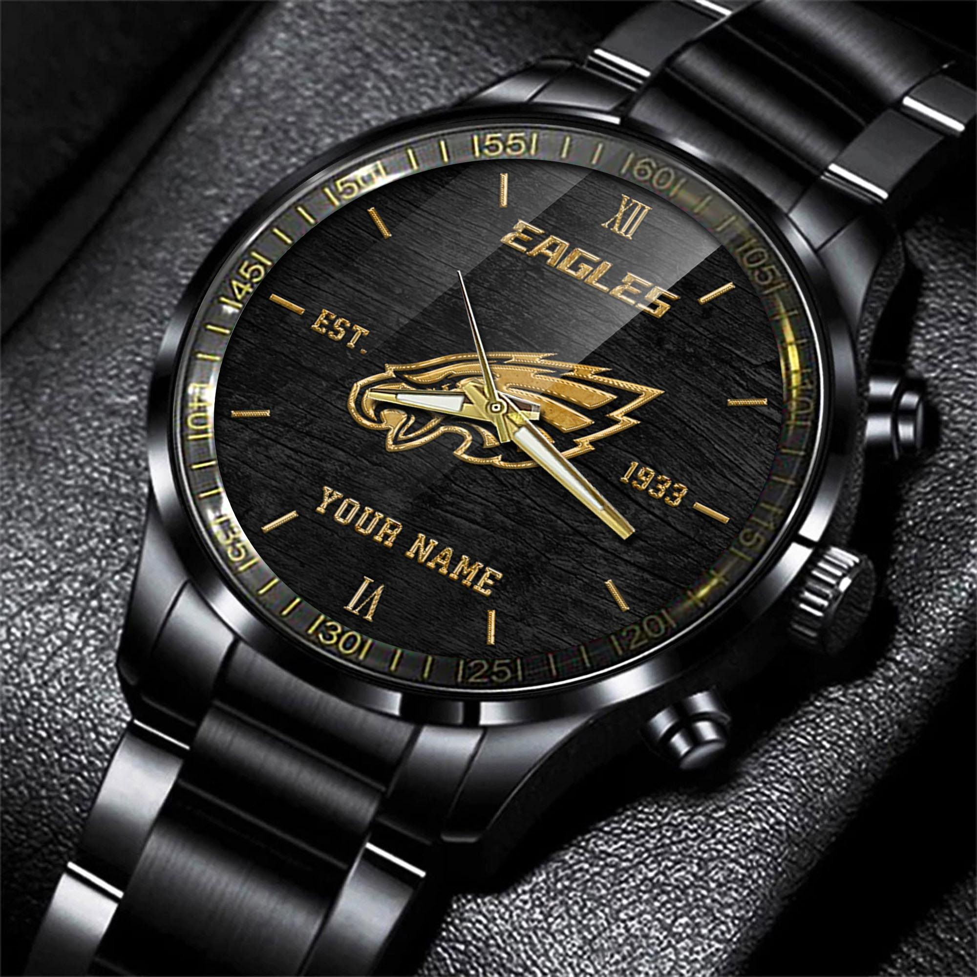 Philadelphia Eagles Black Fashion Sport Black Fashion Steel Watch 1 Philadelphia Eagles Black Fashion Sport Black Fashion Steel Watch