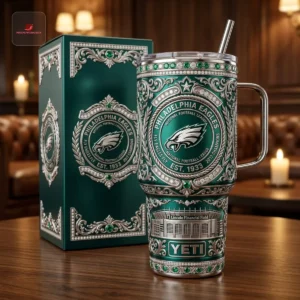 Philadelphia Eagles Emerald Green 40oz Insulated Tumbler with Handle