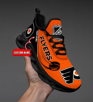 Philadelphia Flyers Personalized National Hockey League 2026 Max Soul Shoes