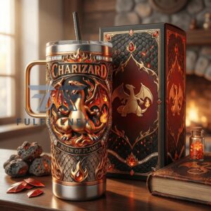 Pokemon Charizard Born of Flame Graphic Tumbler for Fans