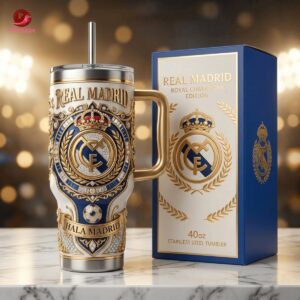Real Madrid 124th Anniversary Hala Madrid Tumbler