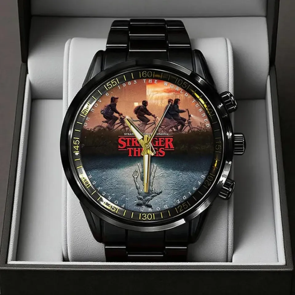 StrangerThings Black Stainless Steel Watch - Best Gifts For Fans 2 StrangerThings Black Stainless Steel Watch - Best Gifts For Fans