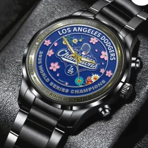 Dodgers Black Stainless Steel Watch - Best Gift For Dad