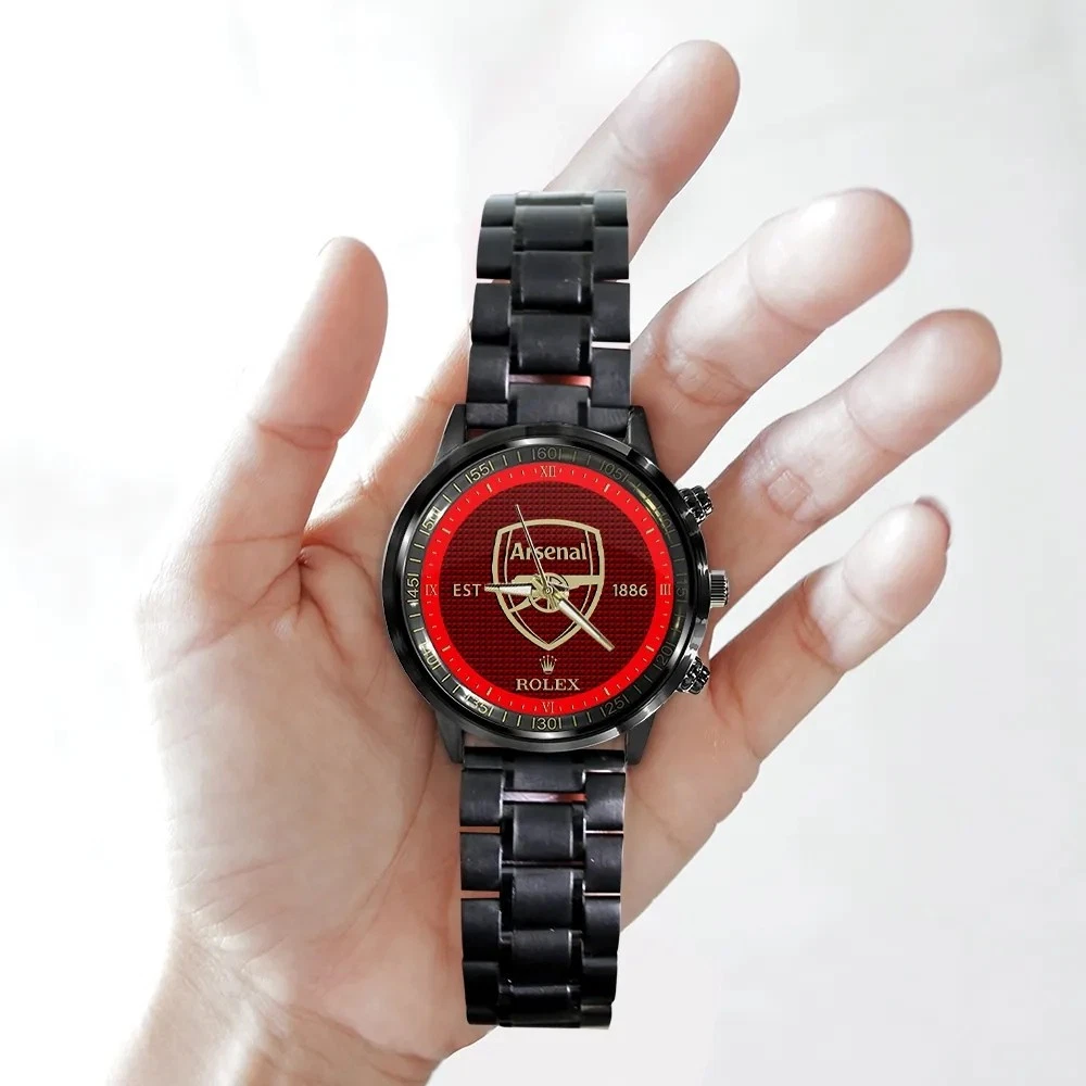 Arsenal X Black Stainless Steel Watch 2 Arsenal X Black Stainless Steel Watch