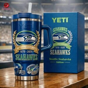 Seattle Seahawks 50th Anniversary 1976-2026 Tumbler
