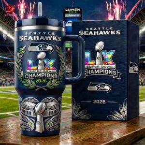 Seattle Seahawks Super Bowl LX Champions 2026 Tumbler