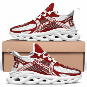 Stanford Cardinal Personalized Clunky Sneaker Max Soul Shoes