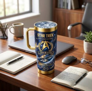 Star Trek 60th Anniversary 1966-2026 Graphic Tumbler for Movie and TV Fans