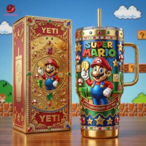 Super Mario 40th Anniversary Tumbler