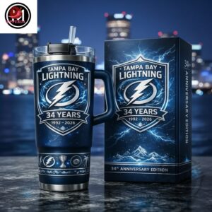 Tampa Bay Lightning 34Th Anniversary Tumbler